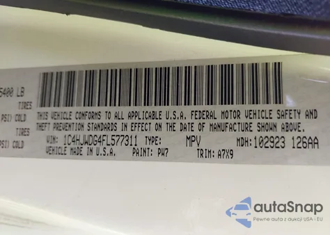 2015 Jeep Wrangler Unlimited Sport from USA, damaged, VIN 1C4HJWDG4FL577311